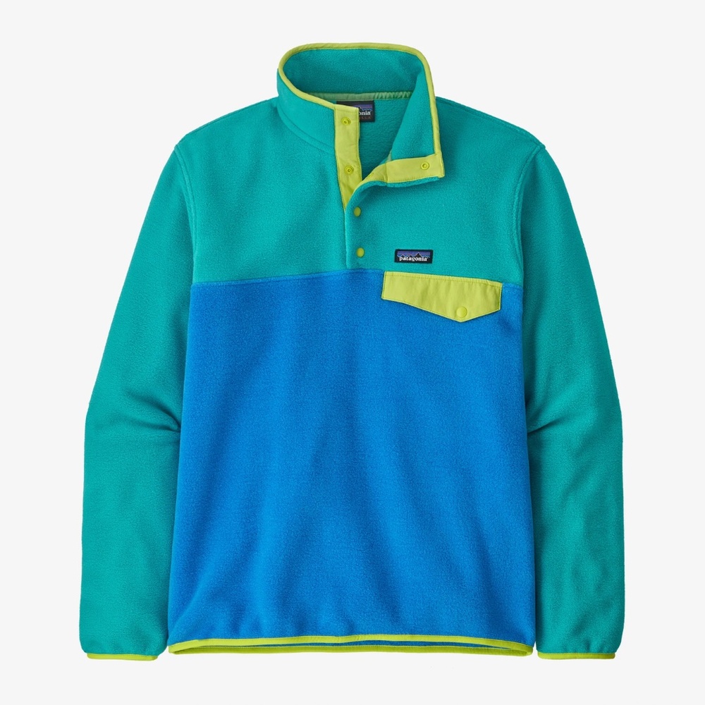 Patagonia Men's Lightweight Synchilla Snap-T - Vessel Blue - NWT
